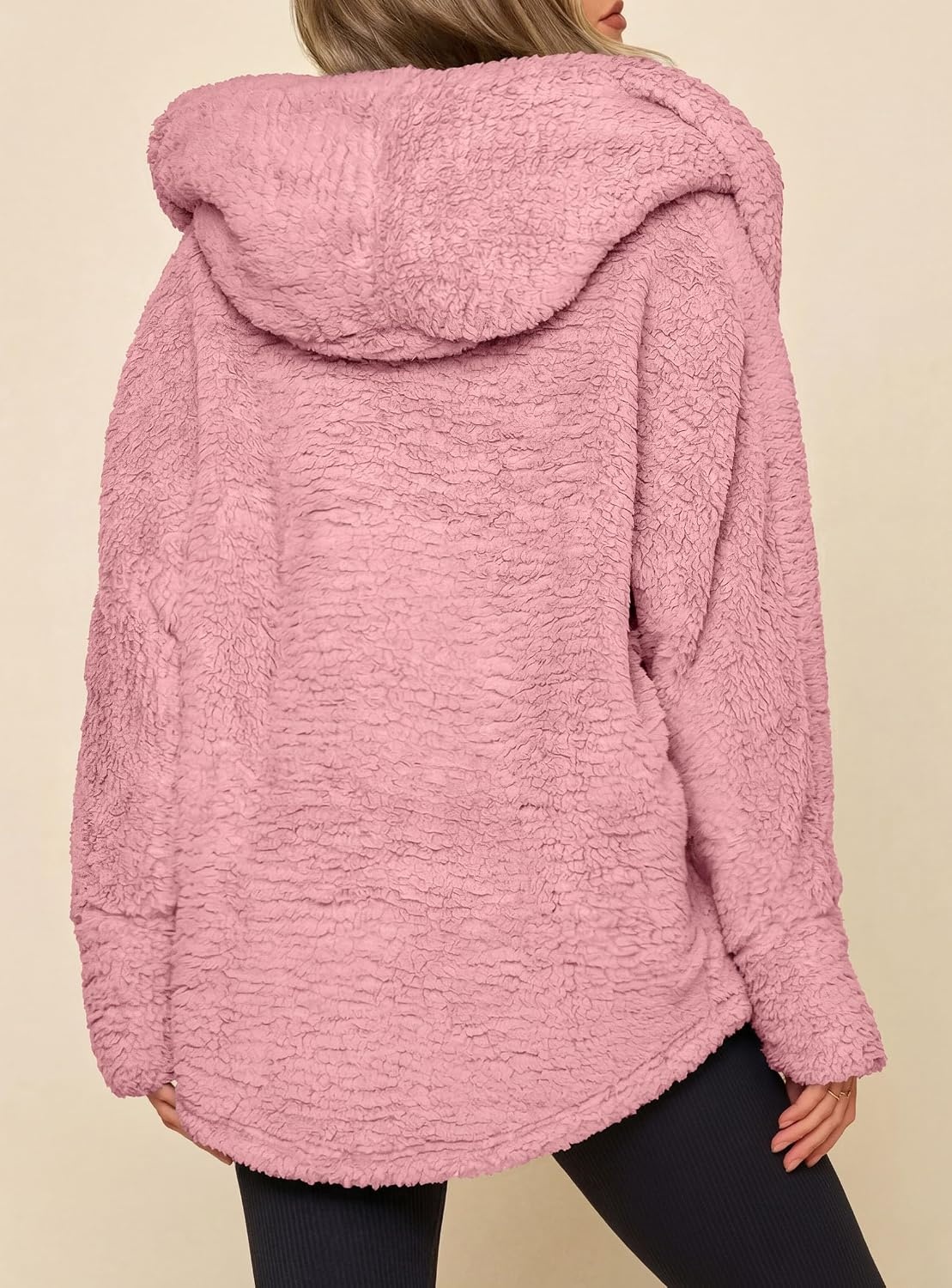 image:imagePRETTYGARDEN Womens Winter Warm Coats Hooded Faux Fur Sherpa JacketPink