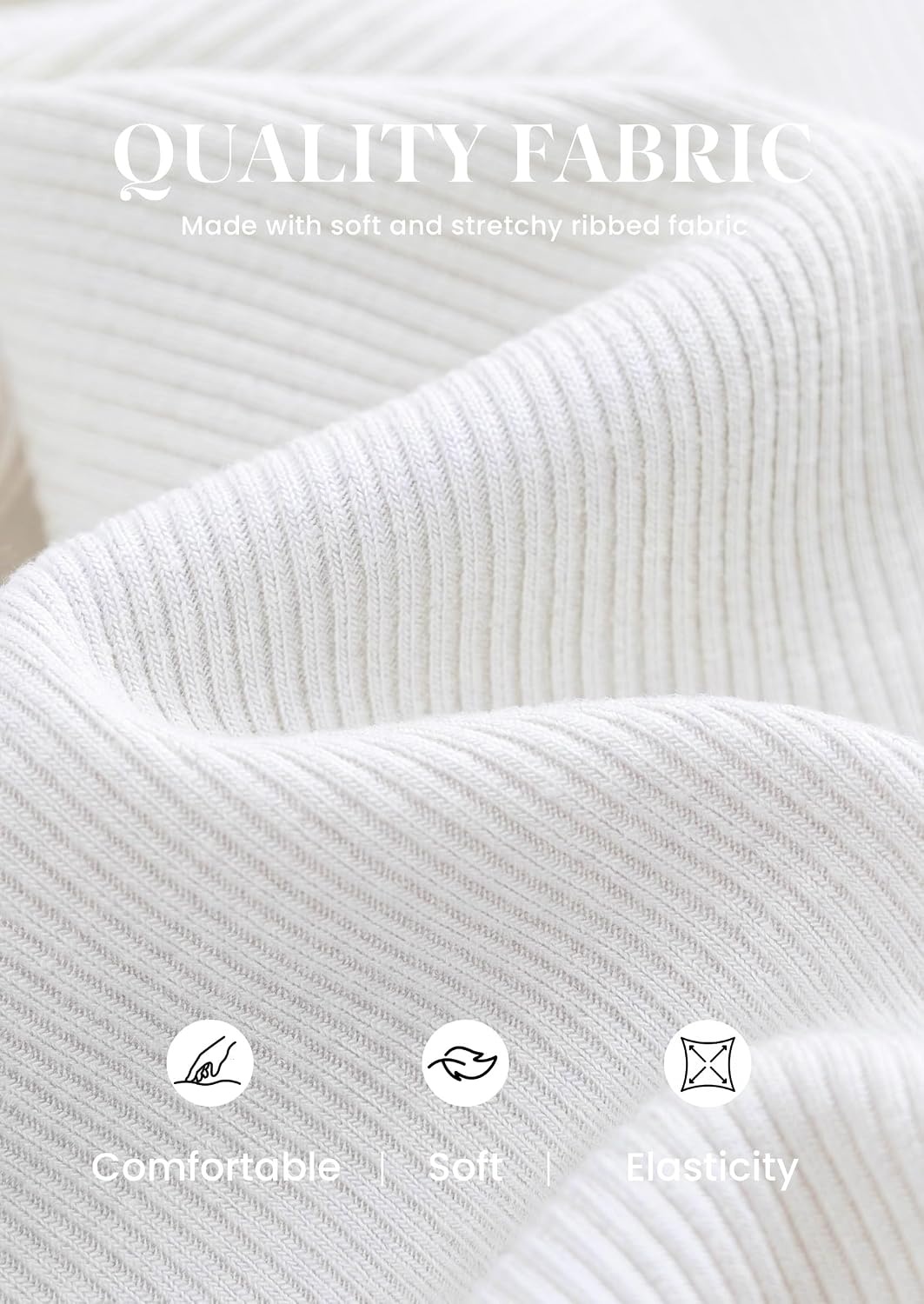 image:imagePRETTYGARDEN Long Sleeve T Shirts for Women Fall Casual Square Neck TopsWhite