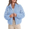 Plaid Sky Blue White