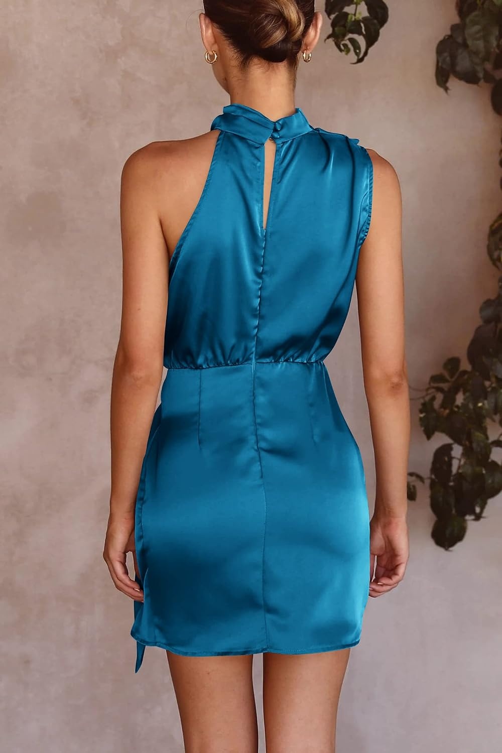 image:imagePRETTYGARDEN Womens Formal Short Satin Cocktail DressNavy