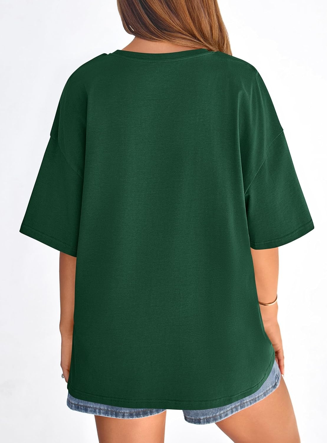 image:imagePRETTYGARDEN Womens Oversized Tshirts Going Out TopsDark Green