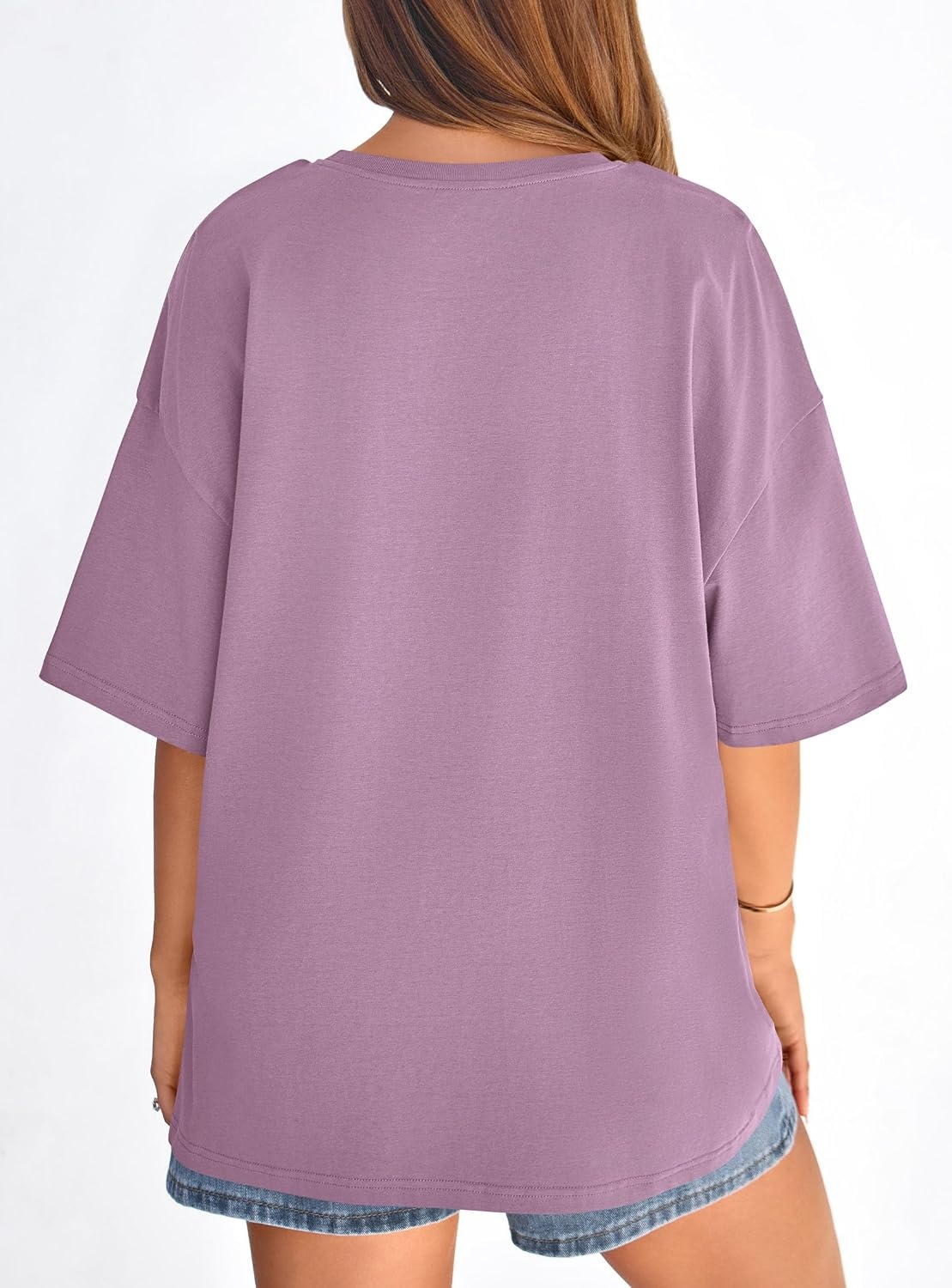 image:imagePRETTYGARDEN Womens Oversized Tshirts Going Out TopsDark Pink