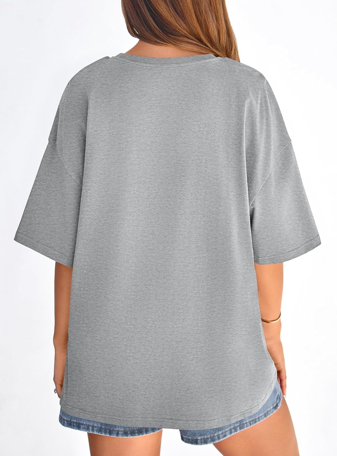 image:imagePRETTYGARDEN Womens Oversized Tshirts Going Out TopsGrey