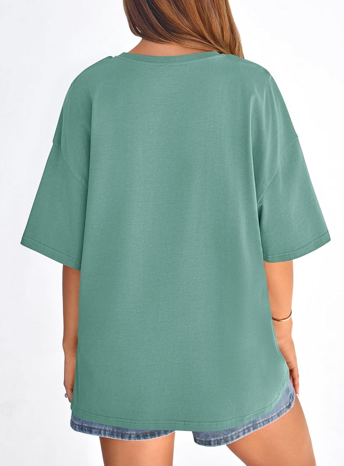 image:imagePRETTYGARDEN Womens Oversized Tshirts Going Out TopsLight Green