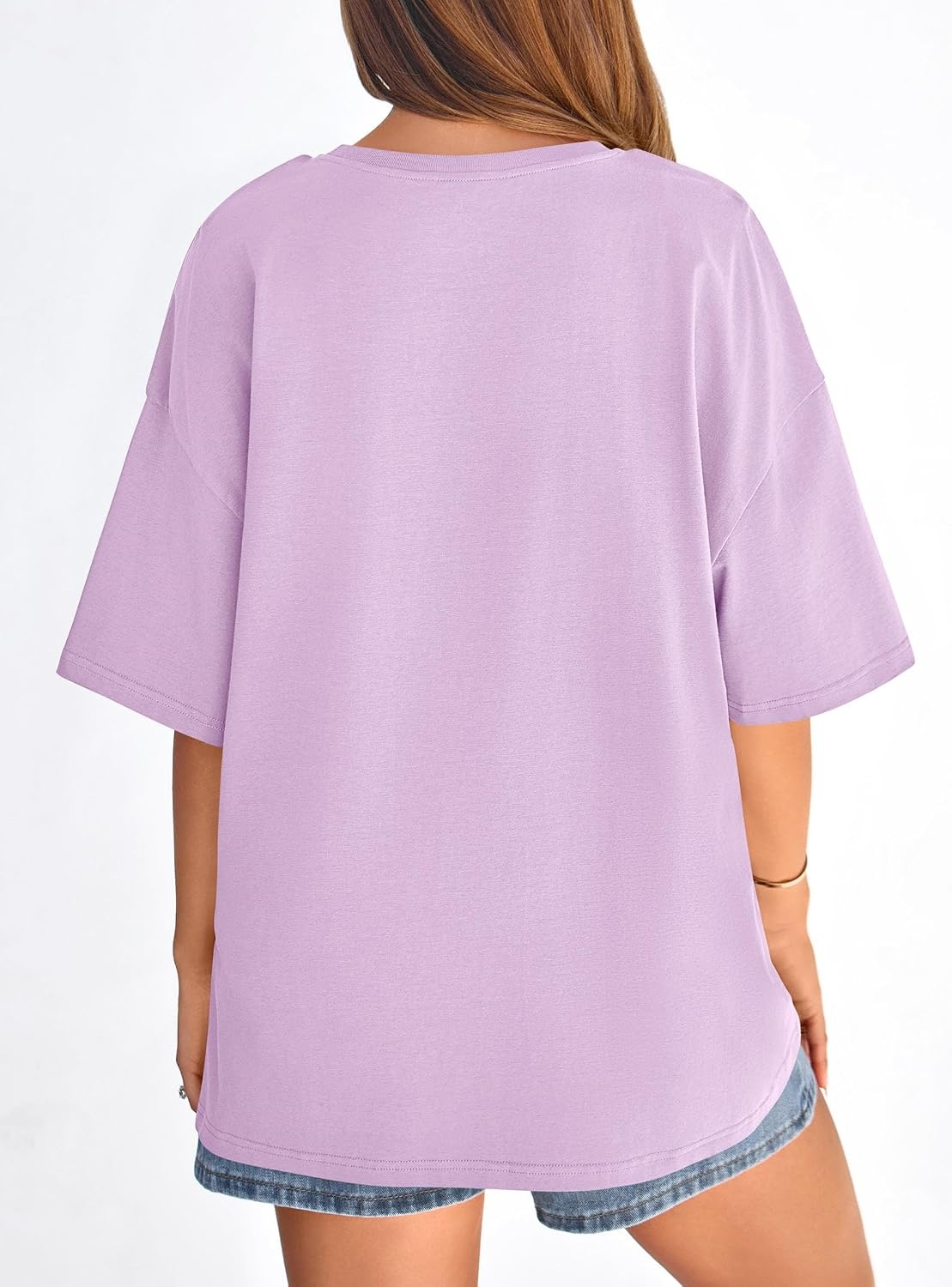 image:imagePRETTYGARDEN Womens Oversized Tshirts Going Out TopsLight Purple