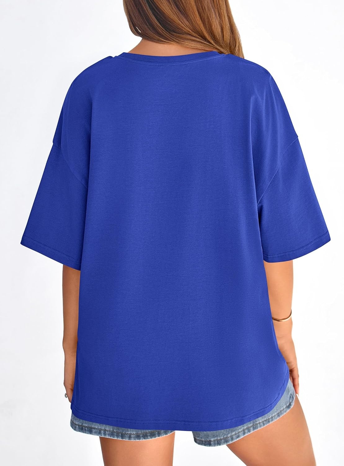 image:imagePRETTYGARDEN Womens Oversized Tshirts Going Out TopsRoyal Blue