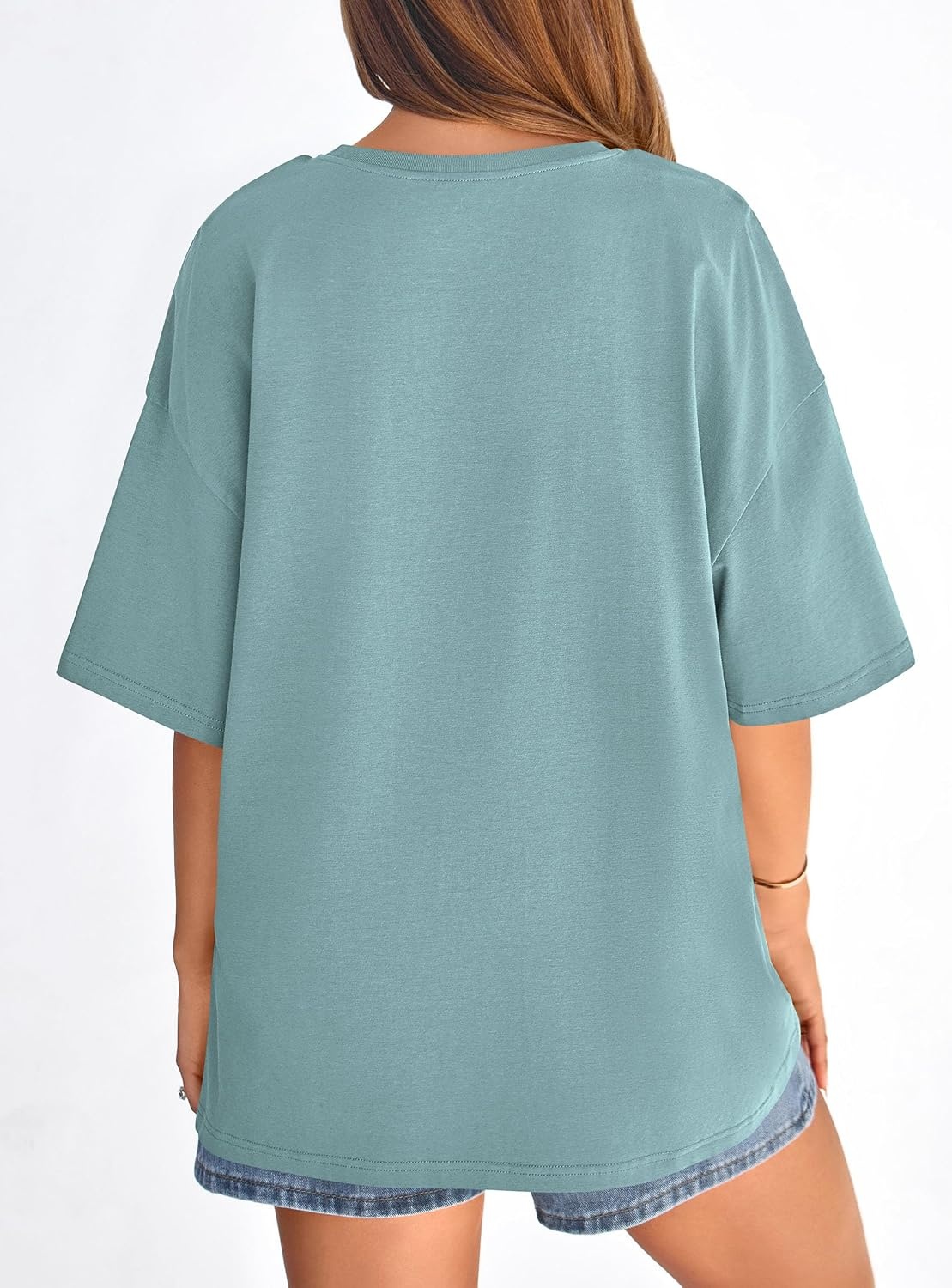 image:imagePRETTYGARDEN Womens Oversized Tshirts Going Out TopsSage Green