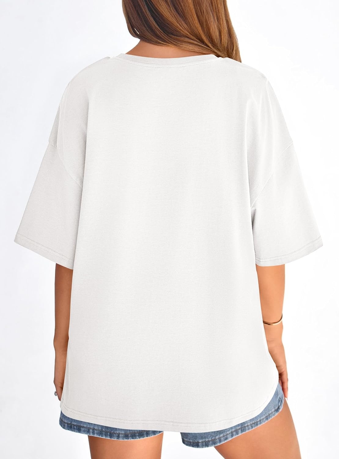 image:imagePRETTYGARDEN Womens Oversized Tshirts Going Out TopsWhite