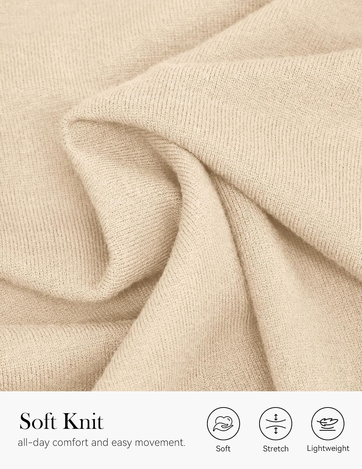 image:imagePRETTYGARDEN Womens Sweaters Lightweight Long Sleeve TopsApricot