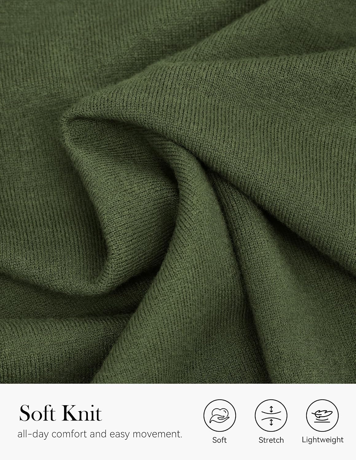 image:imagePRETTYGARDEN Womens Sweaters Lightweight Long Sleeve TopsArmy Green