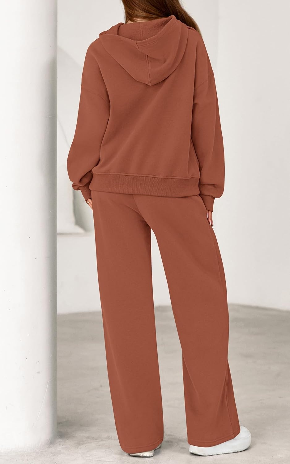image:imagePRETTYGARDEN Womens Sweatsuits 2 Piece Outfit Fall Matching Lounge SetsBrick Red