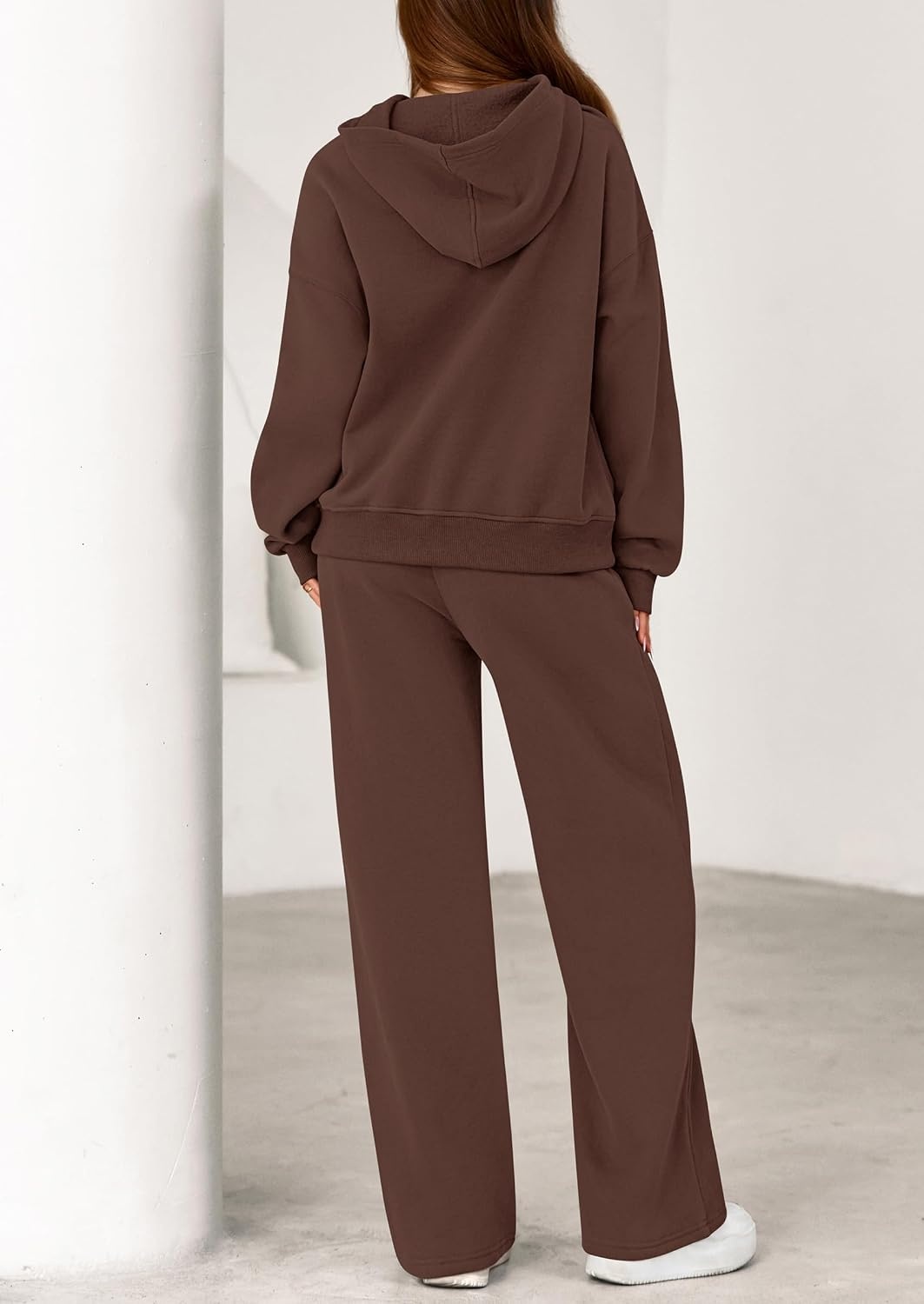 image:imagePRETTYGARDEN Womens Sweatsuits 2 Piece Outfit Fall Matching Lounge SetsBrown