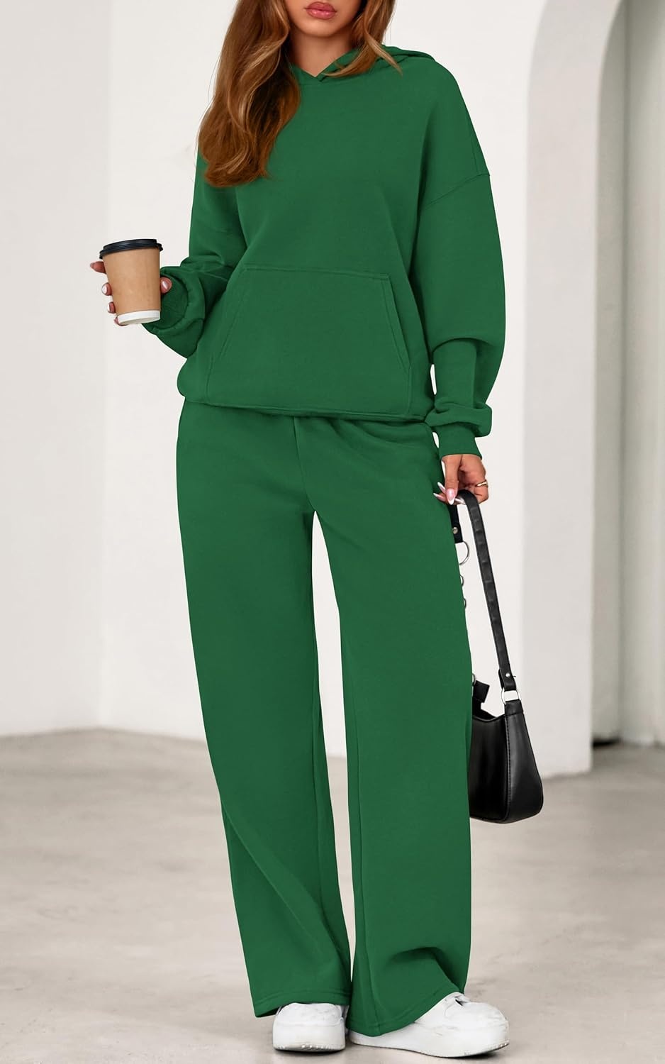 image:imagePRETTYGARDEN Womens Sweatsuits 2 Piece Outfit Fall Matching Lounge SetsGreen
