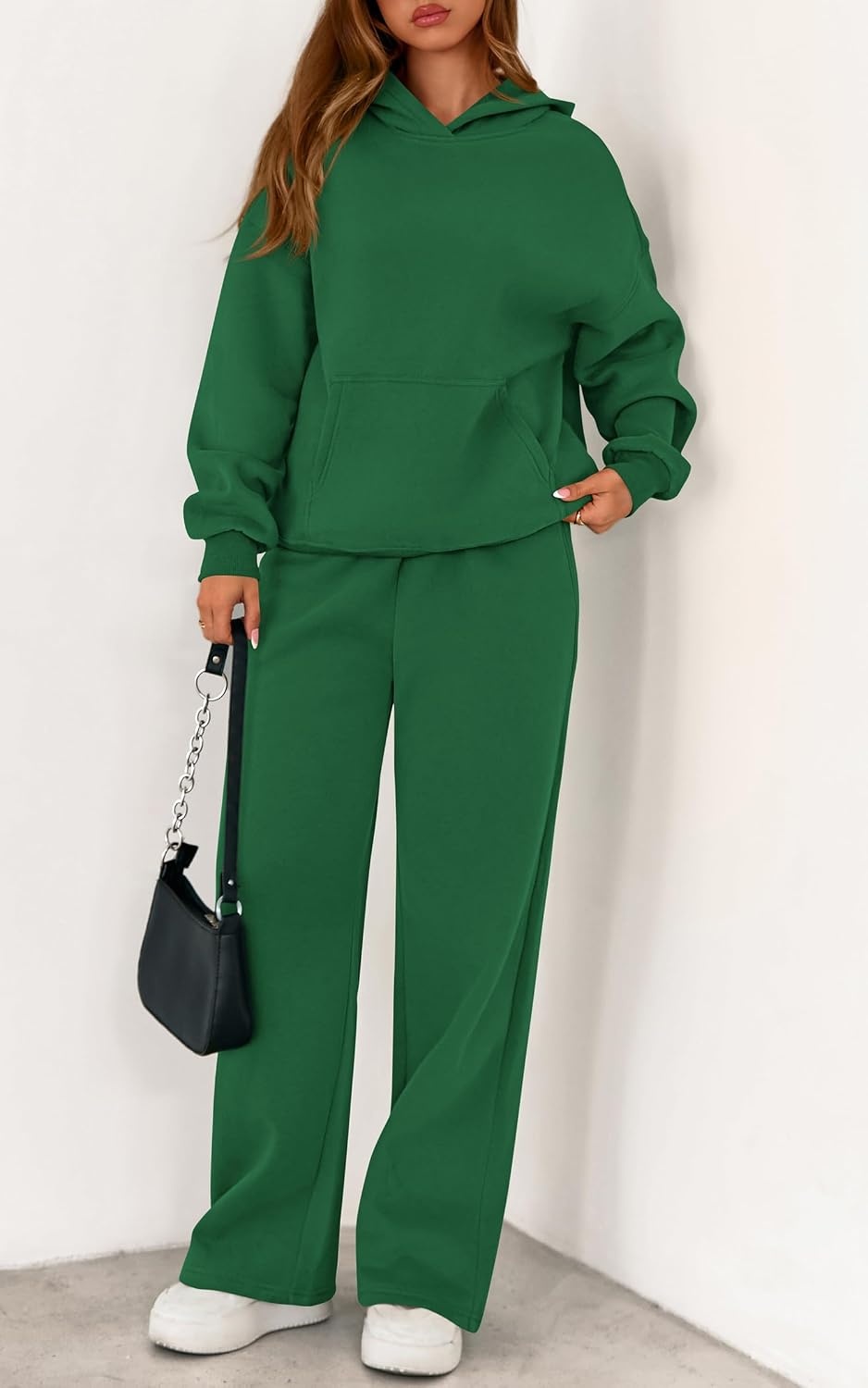 image:imagePRETTYGARDEN Womens Sweatsuits 2 Piece Outfit Fall Matching Lounge SetsGreen