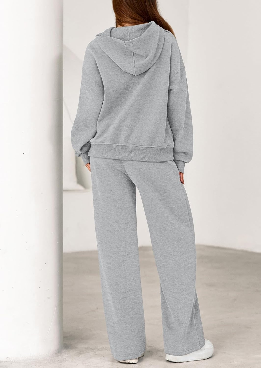 image:imagePRETTYGARDEN Womens Sweatsuits 2 Piece Outfit Fall Matching Lounge SetsGrey