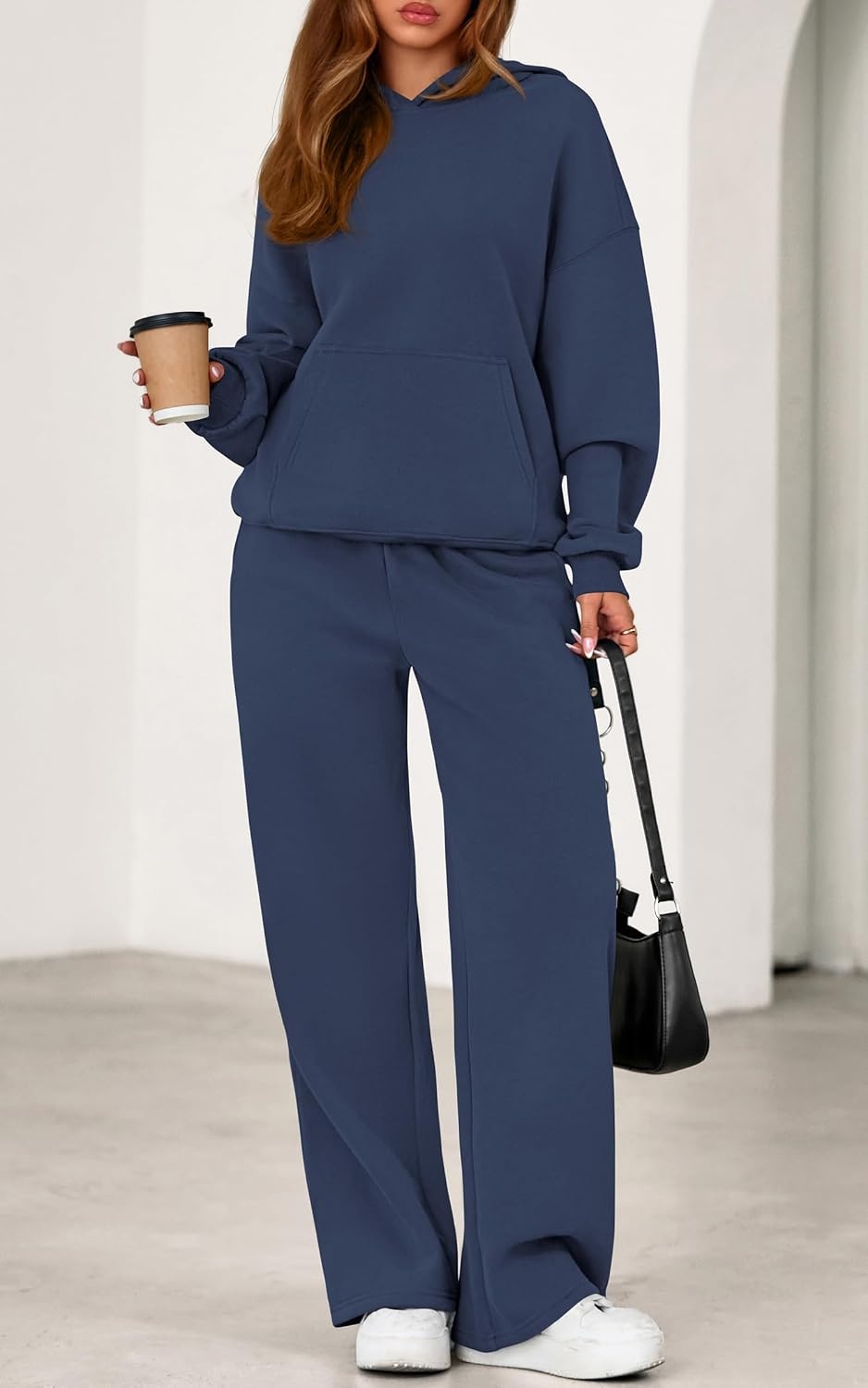 image:imagePRETTYGARDEN Womens Sweatsuits 2 Piece Outfit Fall Matching Lounge SetsGrey Blue