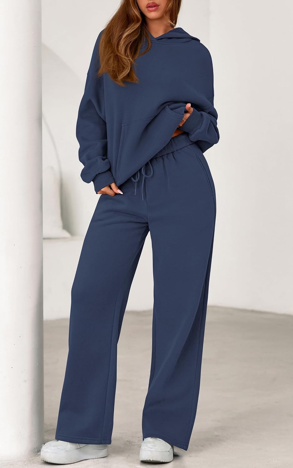 image:imagePRETTYGARDEN Womens Sweatsuits 2 Piece Outfit Fall Matching Lounge SetsGrey Blue