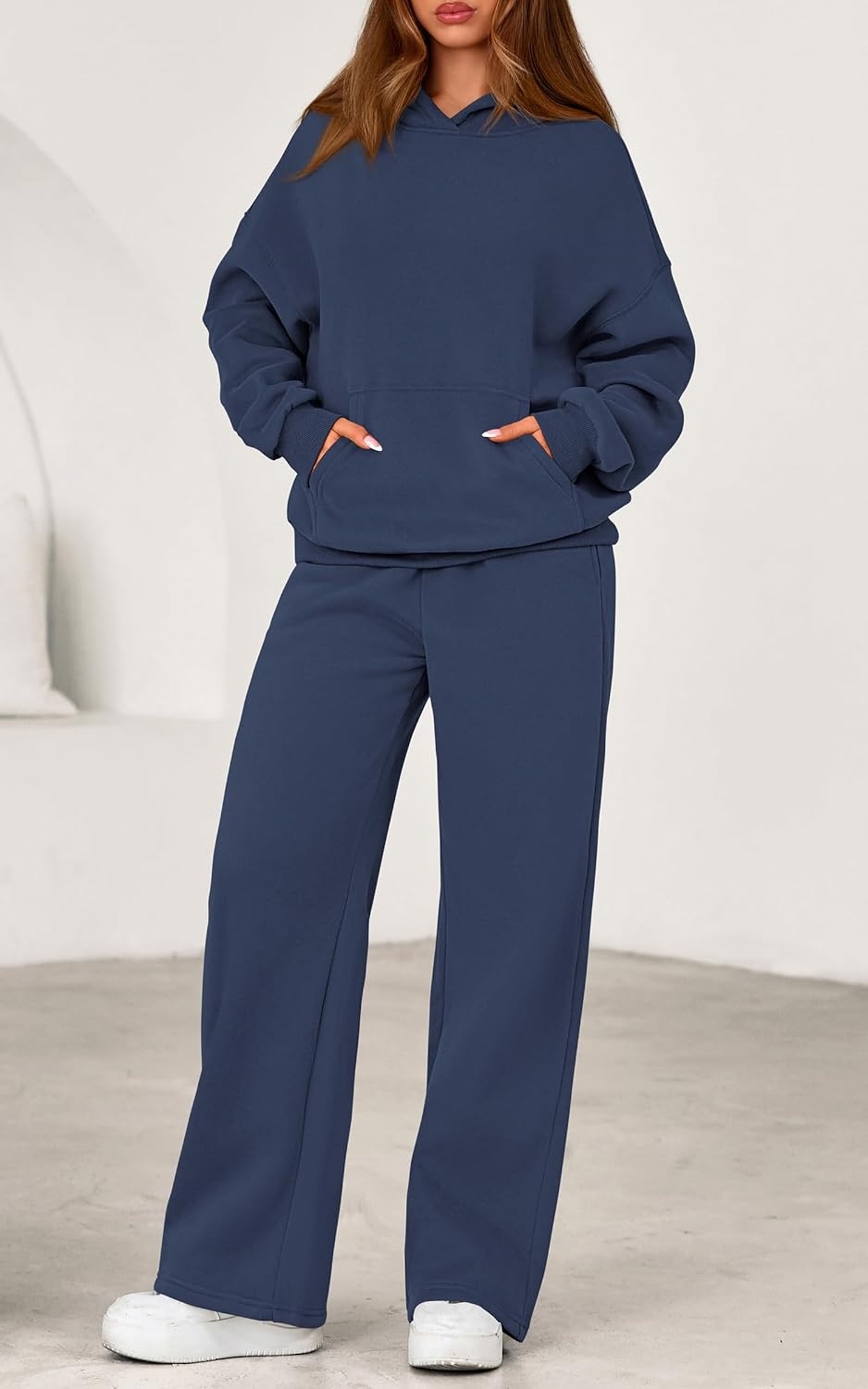 image:imagePRETTYGARDEN Womens Sweatsuits 2 Piece Outfit Fall Matching Lounge SetsGrey Blue
