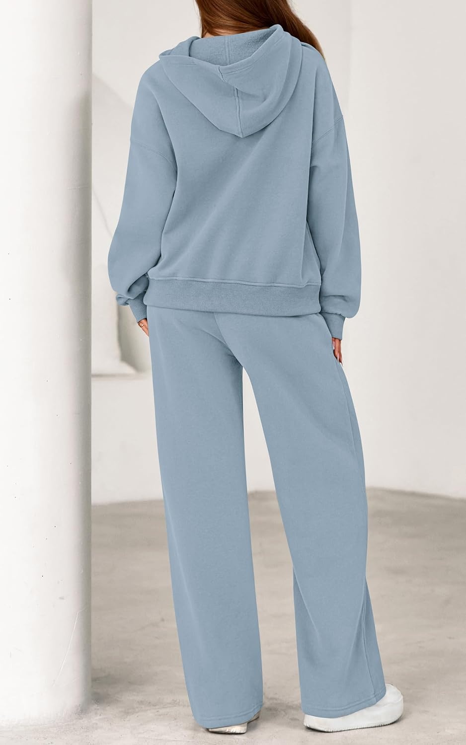 image:imagePRETTYGARDEN Womens Sweatsuits 2 Piece Outfit Fall Matching Lounge SetsLight Grey Blue