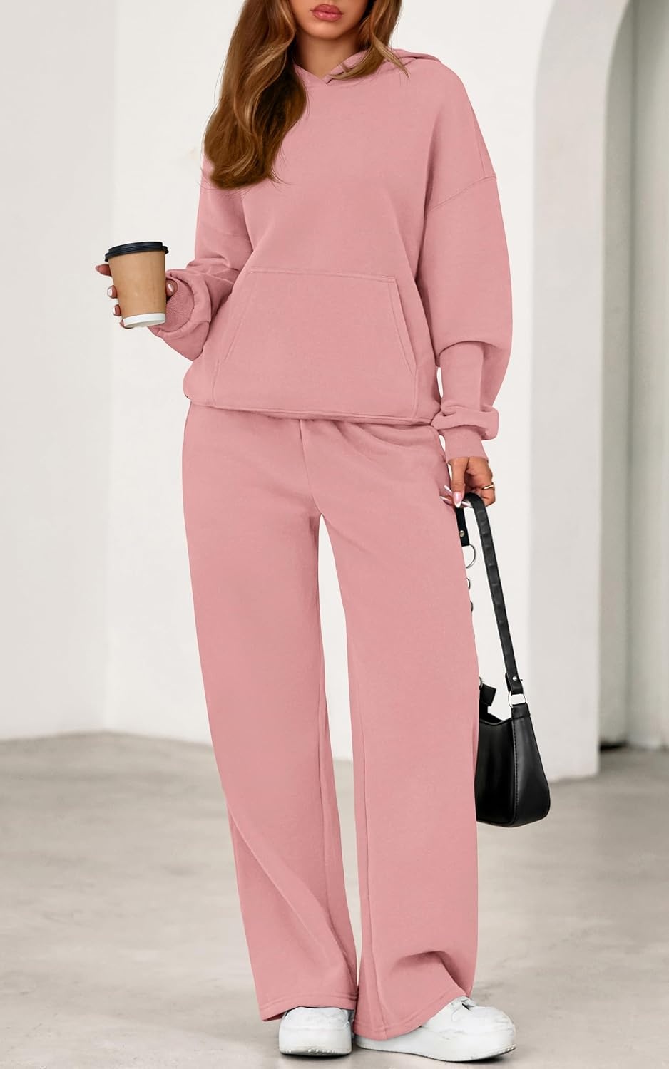image:imagePRETTYGARDEN Womens Sweatsuits 2 Piece Outfit Fall Matching Lounge SetsPink