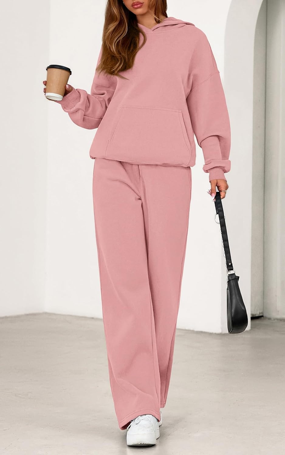 image:imagePRETTYGARDEN Womens Sweatsuits 2 Piece Outfit Fall Matching Lounge SetsPink