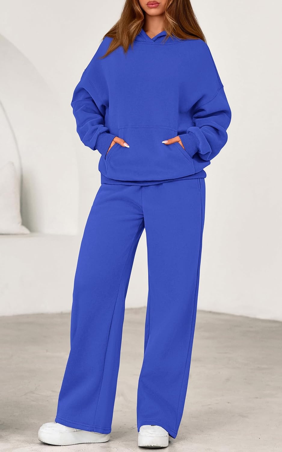 image:imagePRETTYGARDEN Womens Sweatsuits 2 Piece Outfit Fall Matching Lounge SetsRoyal Blue