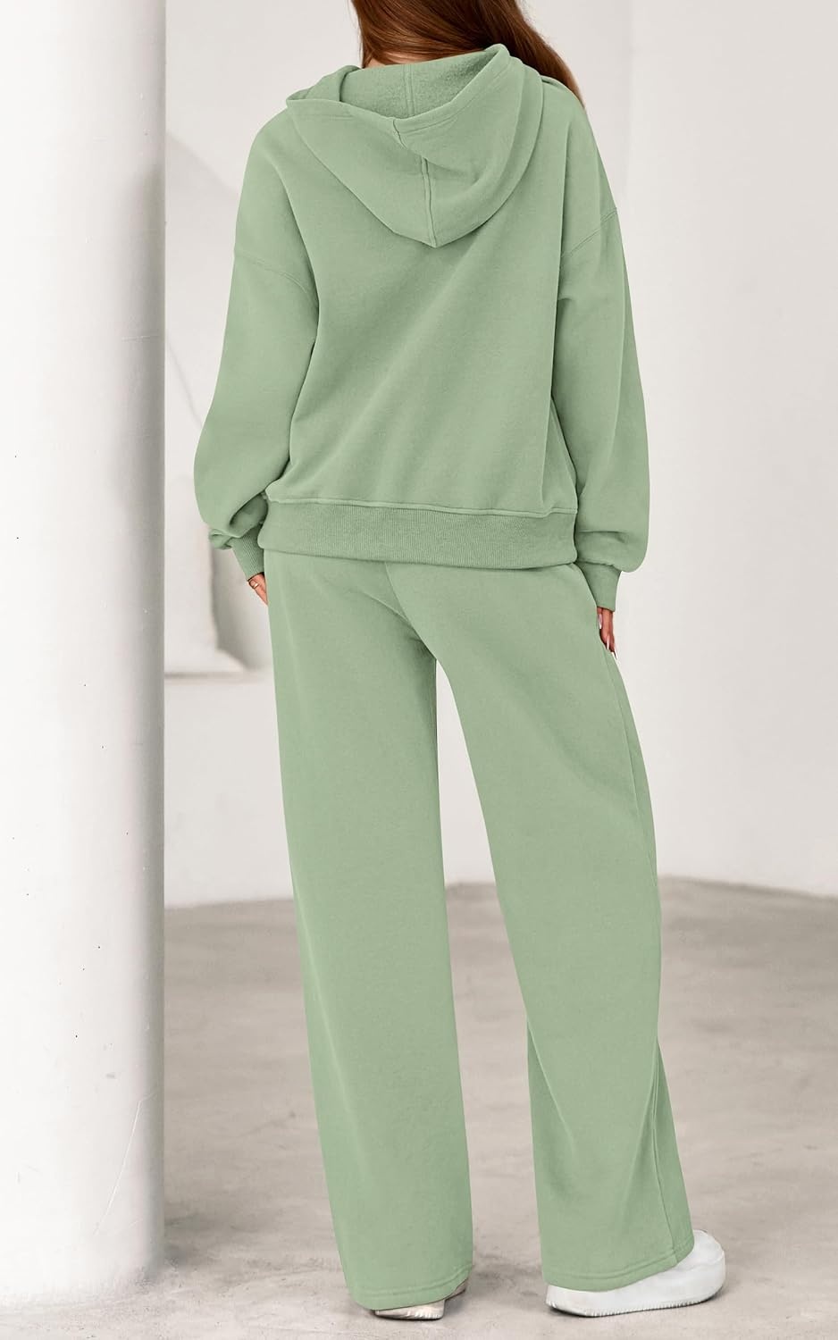 image:imagePRETTYGARDEN Womens Sweatsuits 2 Piece Outfit Fall Matching Lounge SetsSage Green