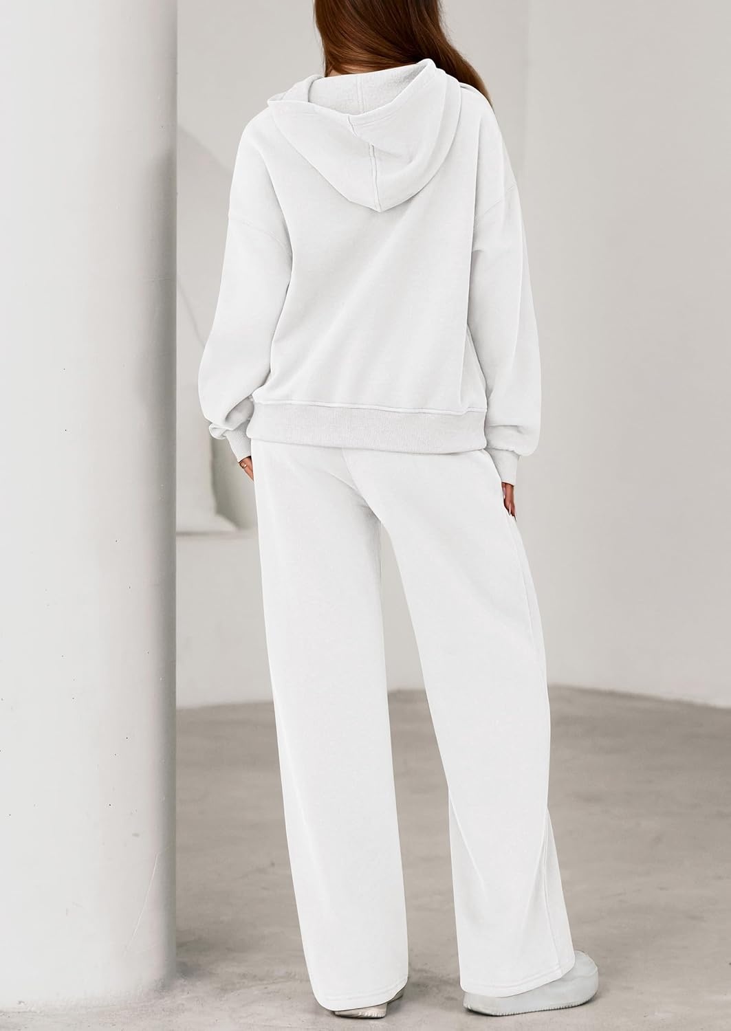 image:imagePRETTYGARDEN Womens Sweatsuits 2 Piece Outfit Fall Matching Lounge SetsWhite
