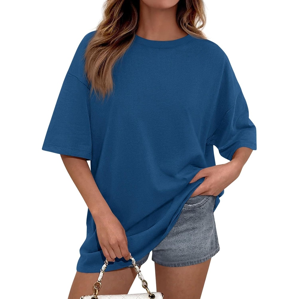 image:imagePRETTYGARDEN Womens Oversized Tshirts Going Out TopsBlue