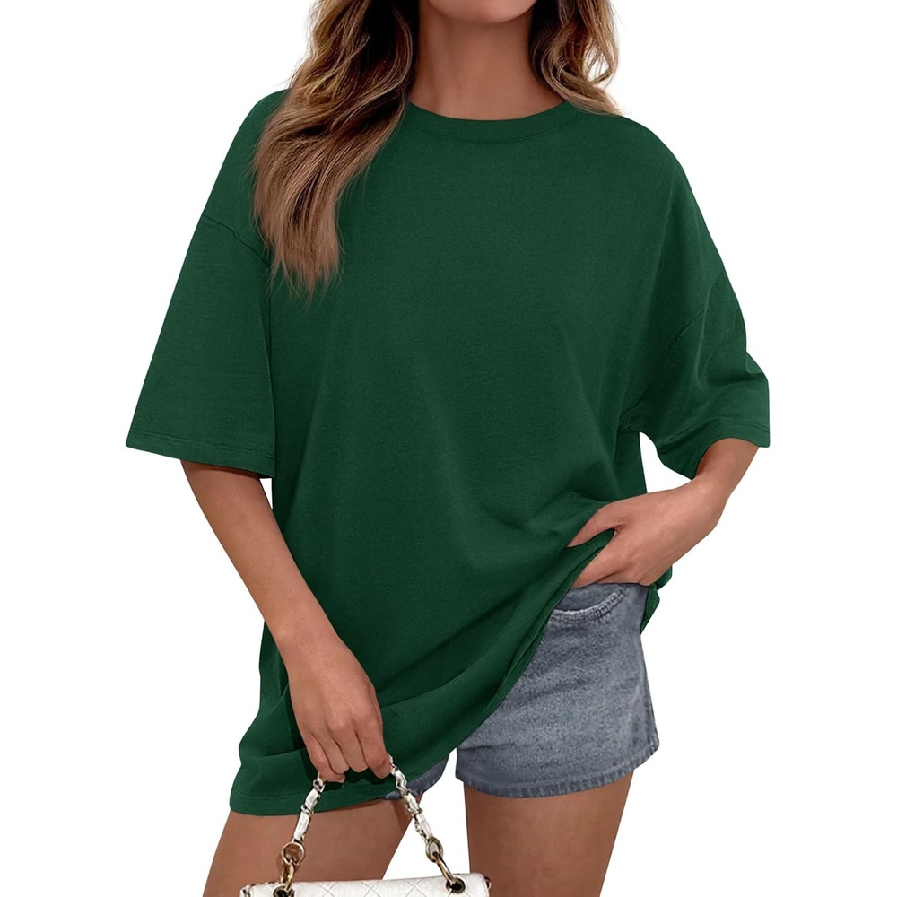 image:imagePRETTYGARDEN Womens Oversized Tshirts Going Out TopsDark Green