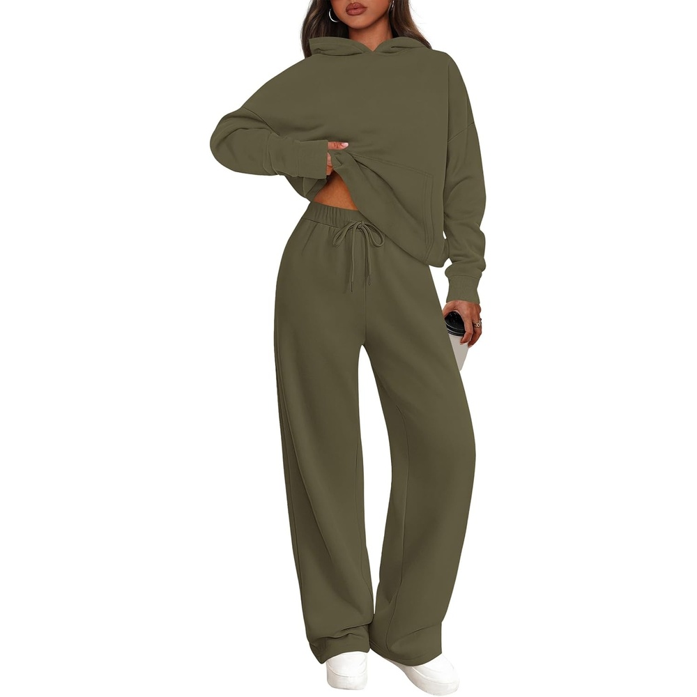 image:imagePRETTYGARDEN Womens Sweatsuits 2 Piece Outfit Fall Matching Lounge SetsArmy Green