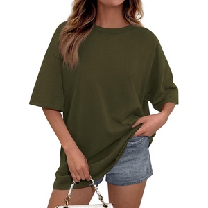 PRETTYGARDEN Women’s Oversized Tshirts Going Out Tops(Army Green)