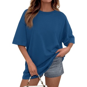 PRETTYGARDEN Women’s Oversized Tshirts Going Out Tops(Blue)
