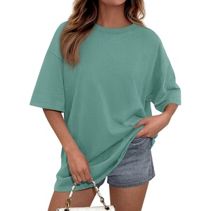 PRETTYGARDEN Women’s Oversized Tshirts Going Out Tops(Light Green)