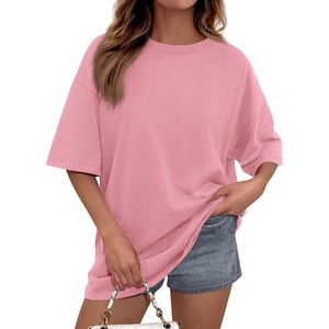 PRETTYGARDEN Women’s Oversized Tshirts Going Out Tops(Pink)