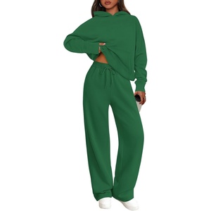 PRETTYGARDEN Women’s Sweatsuits 2 Piece Outfit Fall Matching Lounge Sets(Green)